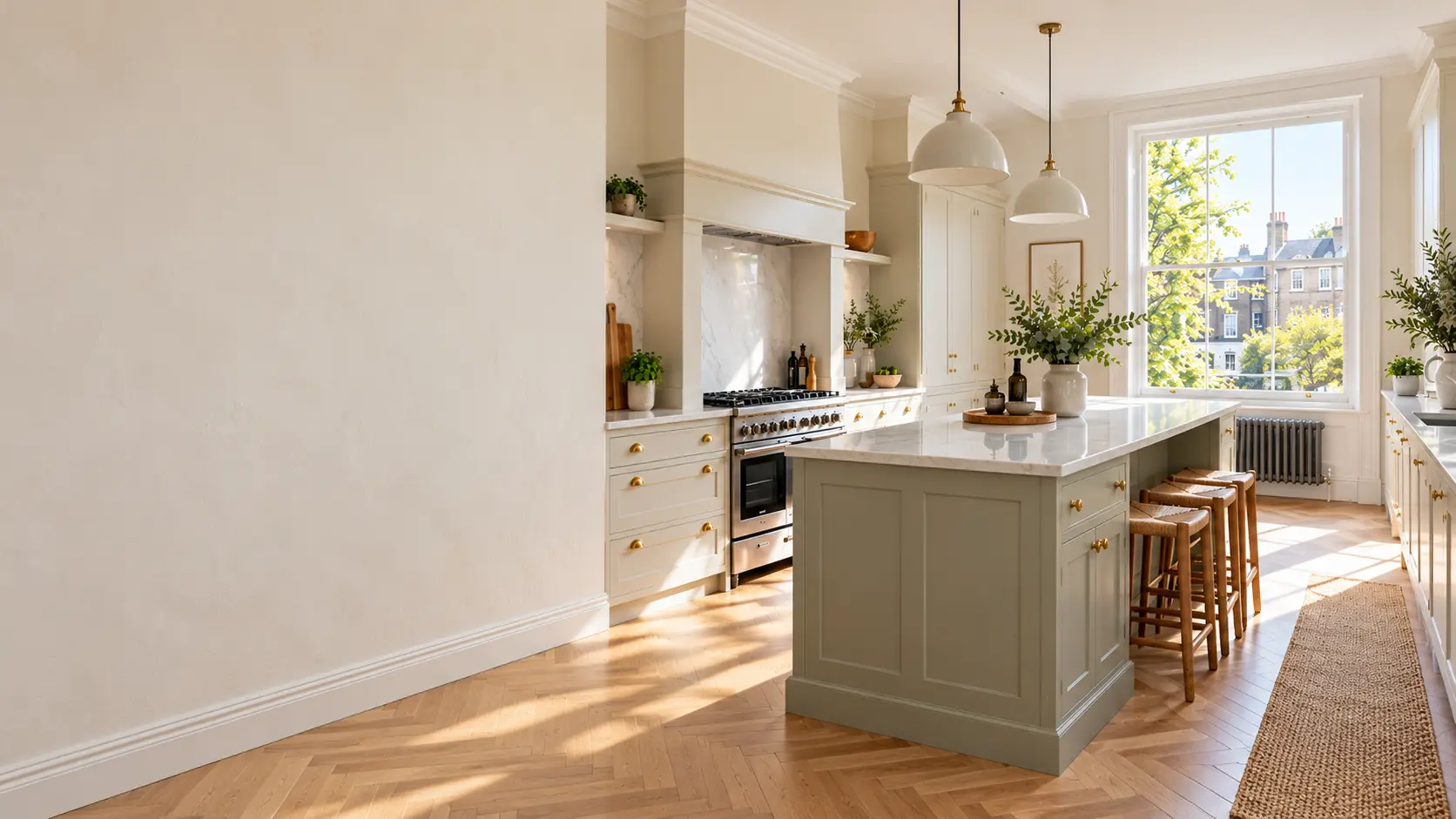 Illustrative freshly cleaned kitchen