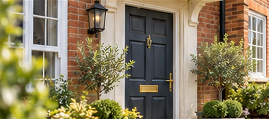 Illustrative welcoming entrance to a British home